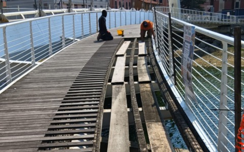 Ponte di Riva, al via la manutenzione straordinaria della passerella pedonale