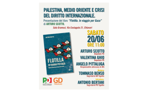 Chiavari, presentazione del libro “Flotilla. In viaggio per Gaza” di Arturo Scotto