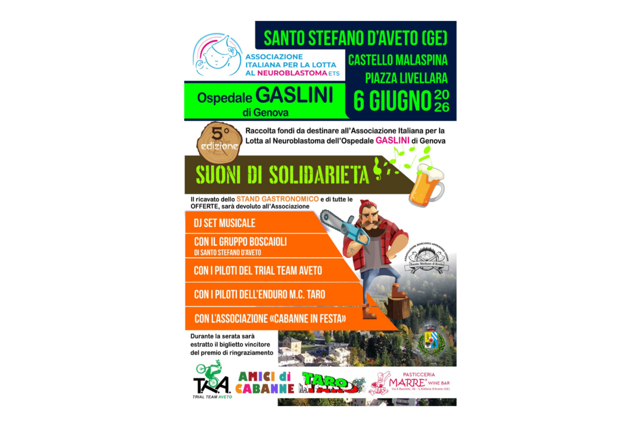 A Santo Stefano d’Aveto, il 6 giugno torna “Suoni di Solidarietà” per sostenere il Gaslini