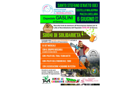 A Santo Stefano d’Aveto, il 6 giugno torna “Suoni di Solidarietà” per sostenere il Gaslini