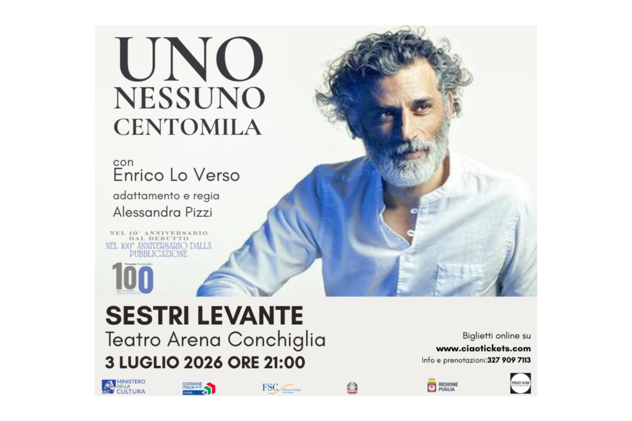 Al Teatro Arena Conchiglia di Sestri arriva lo spettacolo “Uno Nessuno Centomila”