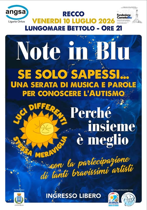 Recco, torna “Note in Blu”: musica e testimonianze per conoscere l’autismo
