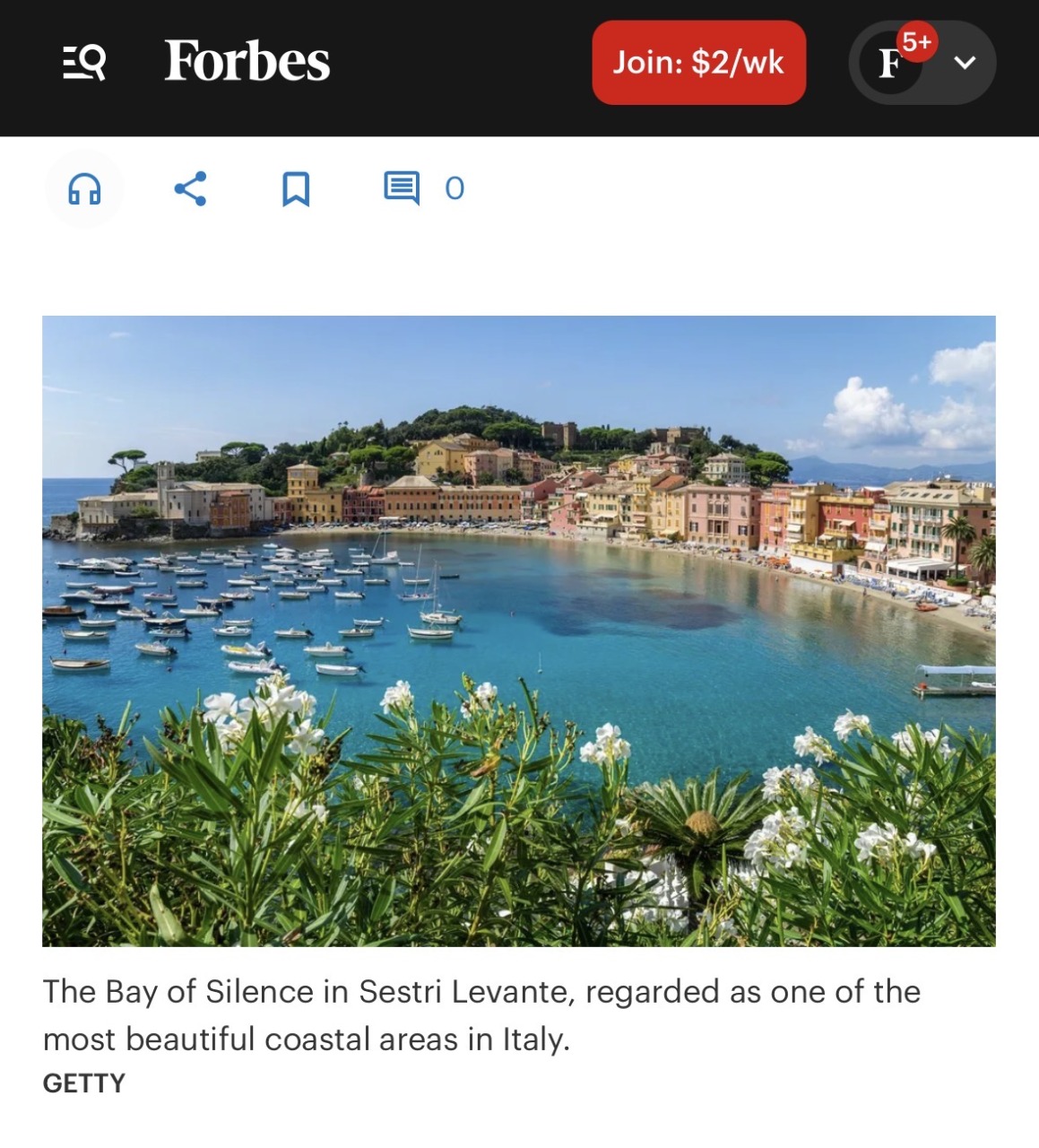 Sestri Levante conquista Forbes