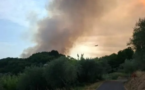 Vasto incendio in alta Val di Vara