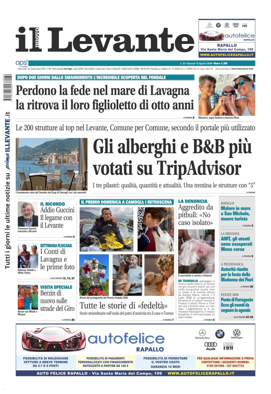 Il Nuovo Levante da oggi in edicola