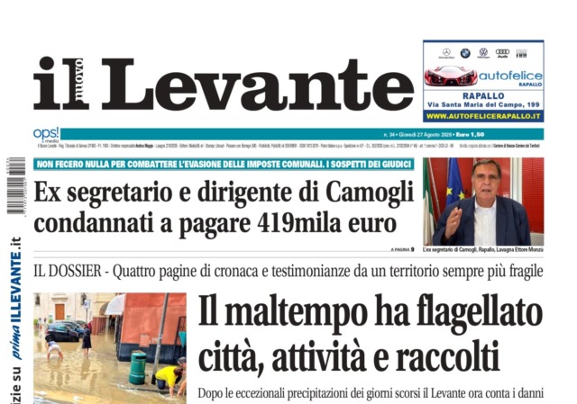 Il Nuovo Levante da oggi in edicola