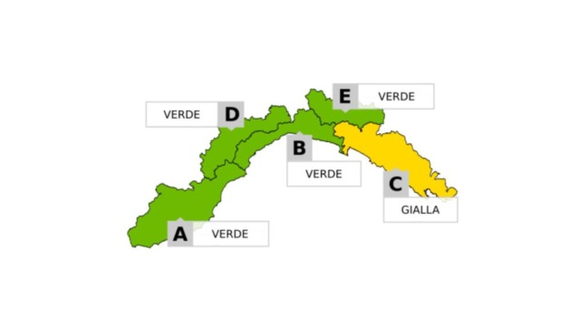 ARPAL: nuova allerta gialla temporali sul levante
