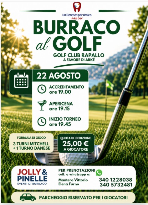 Posticipato il torneo benefico di Jolly & Pinelle al Golf Club di Rapallo