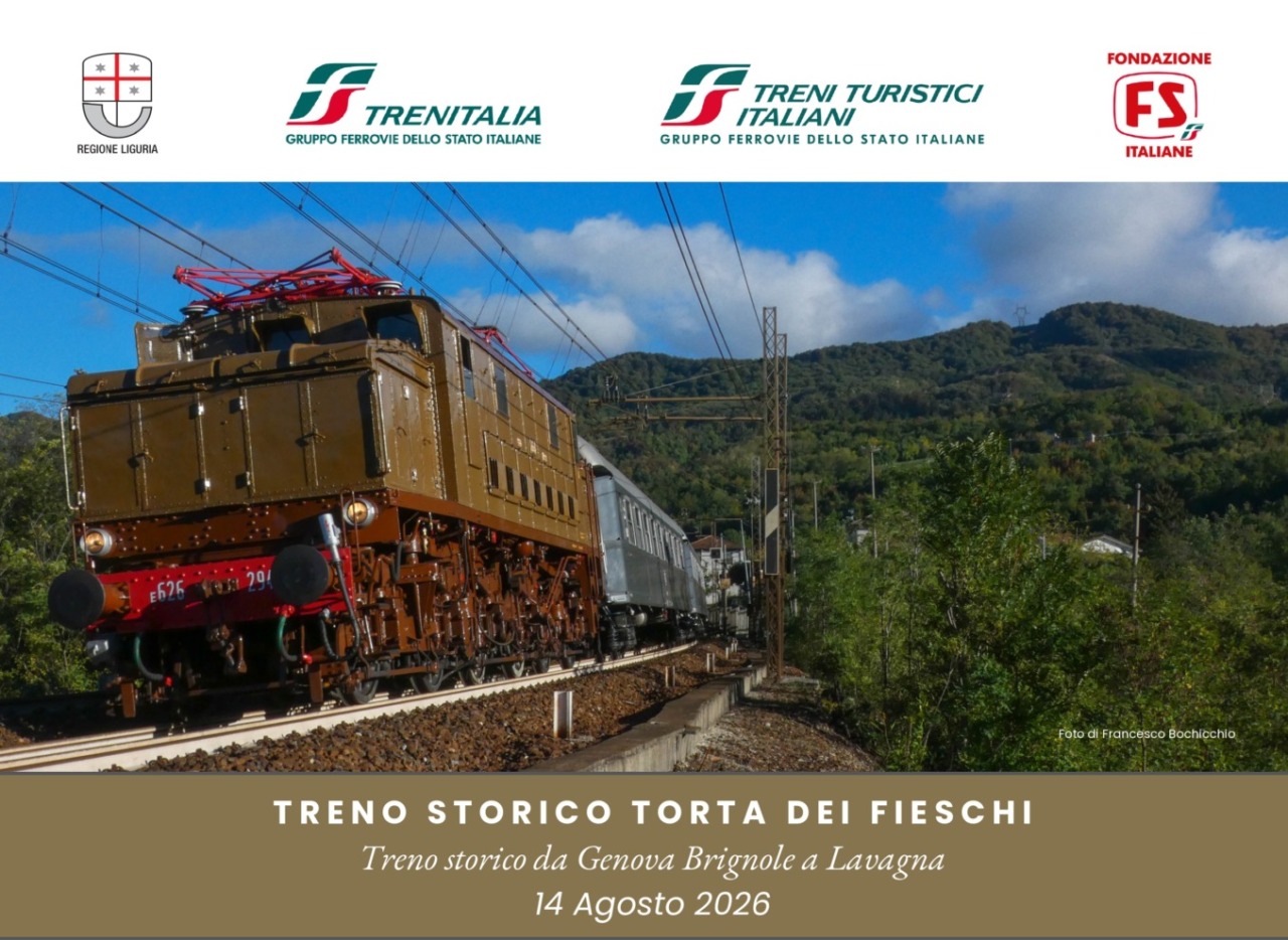 La Torta dei Fieschi si raggiungerà anche con un treno storico