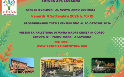 Nuovo anno culturale di Futura APS Lavagna, al via le iscrizioni