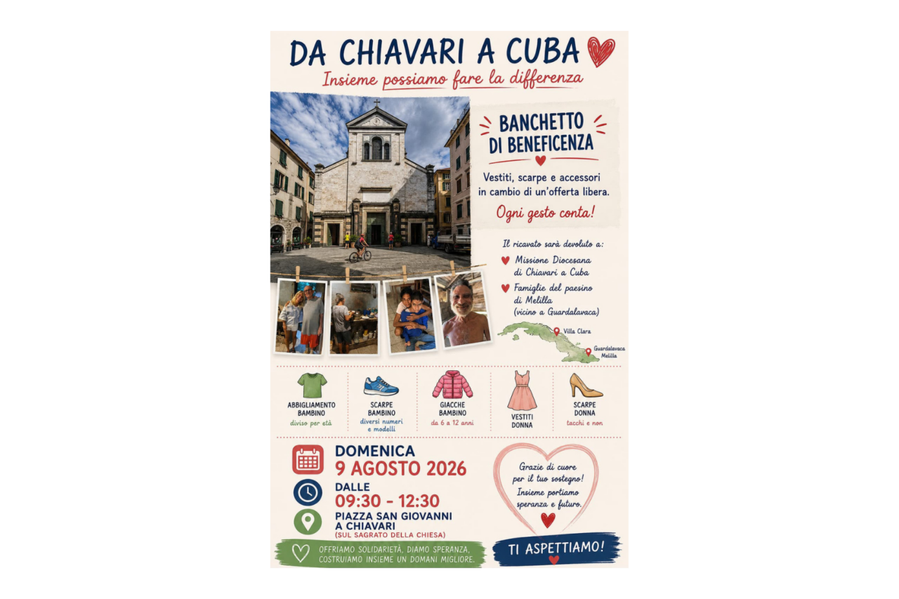 Da Chiavari a Cuba: un banchetto per aiutare famiglie e missioni