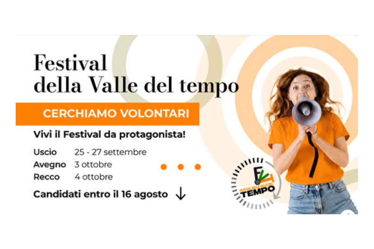 Festival della Valle del Tempo: volontari cercasi