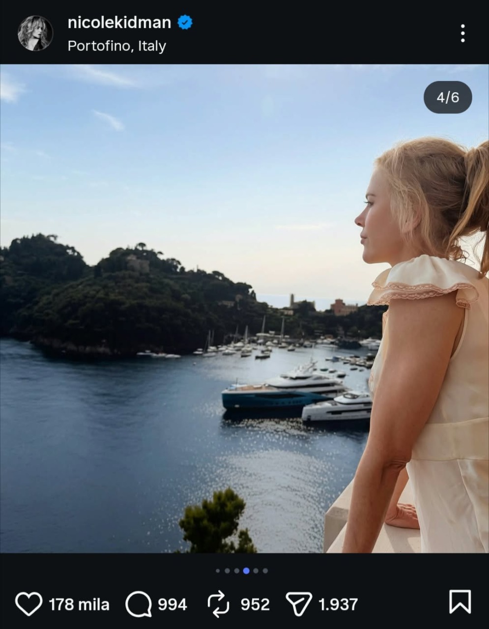 Nicole Kidman a Portofino