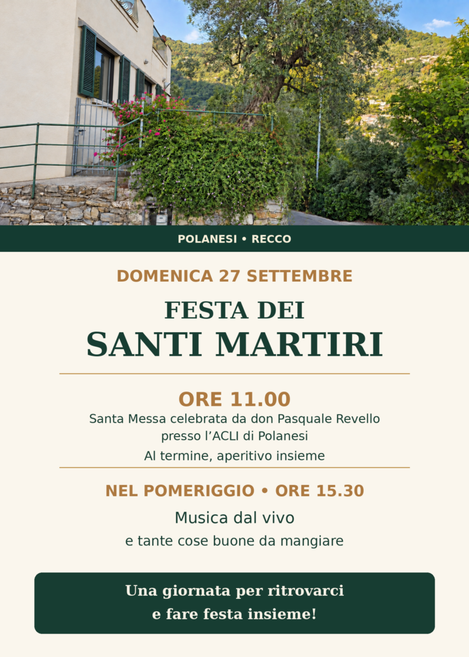 Polanesi celebra i Santi Martiri: messa all’ACLI e festa nel pomeriggio