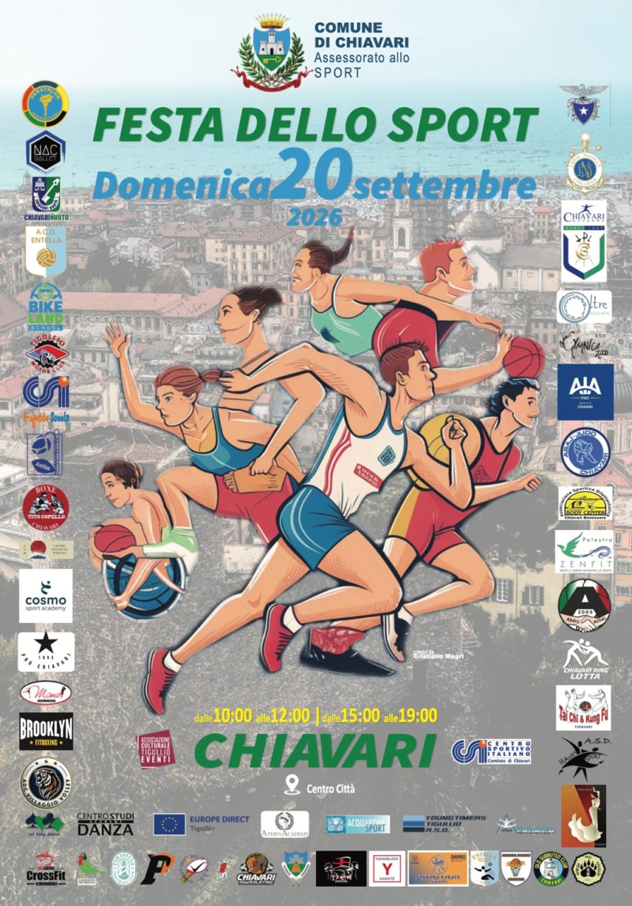 A Chiavari domenica 20 settembre torna la Festa dello Sport