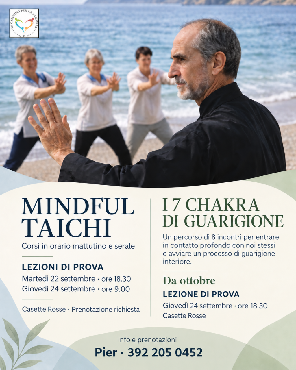 Benessere a Casette Rosse: al via i corsi di Taichi, chakra, Mindfulness e Yoga