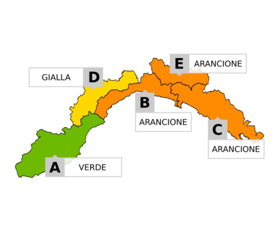 Giovedì 17 settembre allerta gialla e poi arancione per temporali su Centro e Levante della Liguria