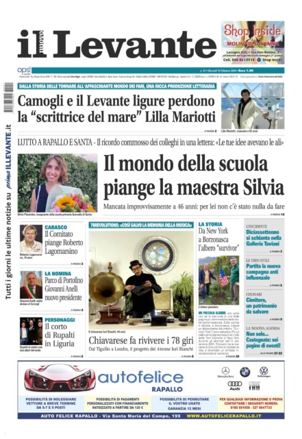 Il Nuovo Levante da oggi in edicola