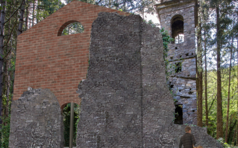San Martino di Licciorno cambierà volto, dai ruderi al nuovo volto mostrato nei render
