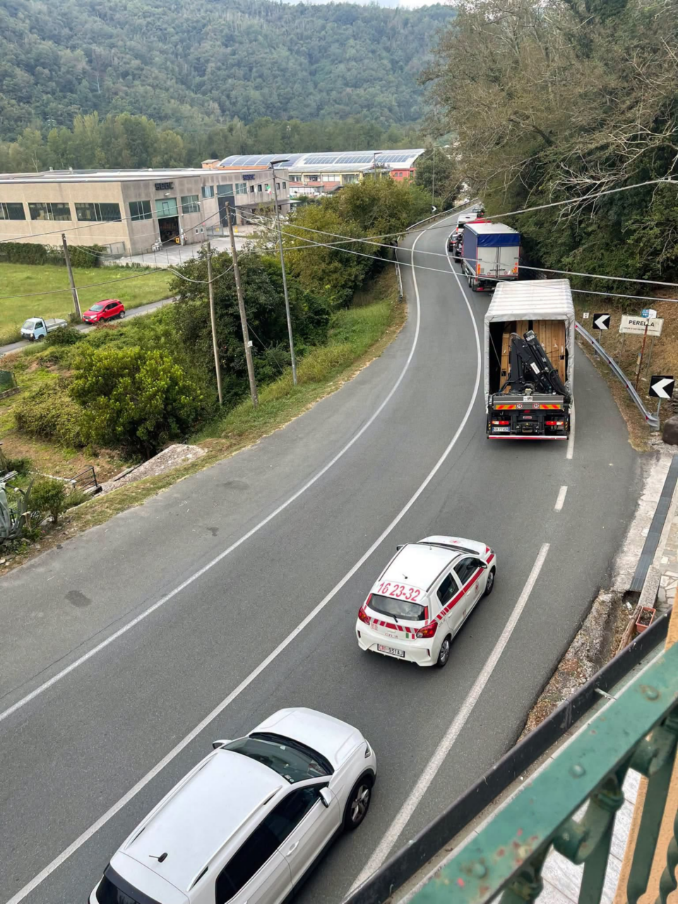 Incidente stradale sulla S.S.225 della Fontanabuona in località Perella