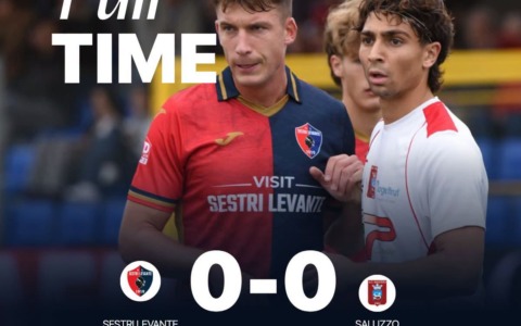 U.S. Sestri Levante pareggio a reti bianche contro il Saluzzo