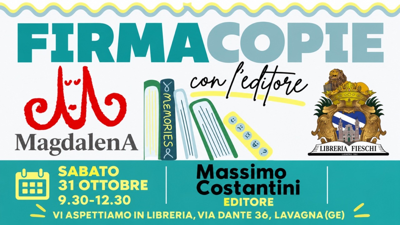 “Firmacopie con l’editore”: Massimo Costantini alla Libreria Fieschi di Lavagna
