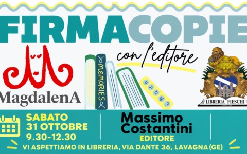 “Firmacopie con l’editore”: Massimo Costantini alla Libreria Fieschi di Lavagna
