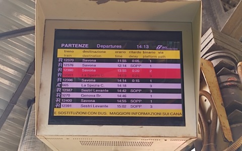 Principio di incendio in un vagone di un treno alla stazione di Rapallo