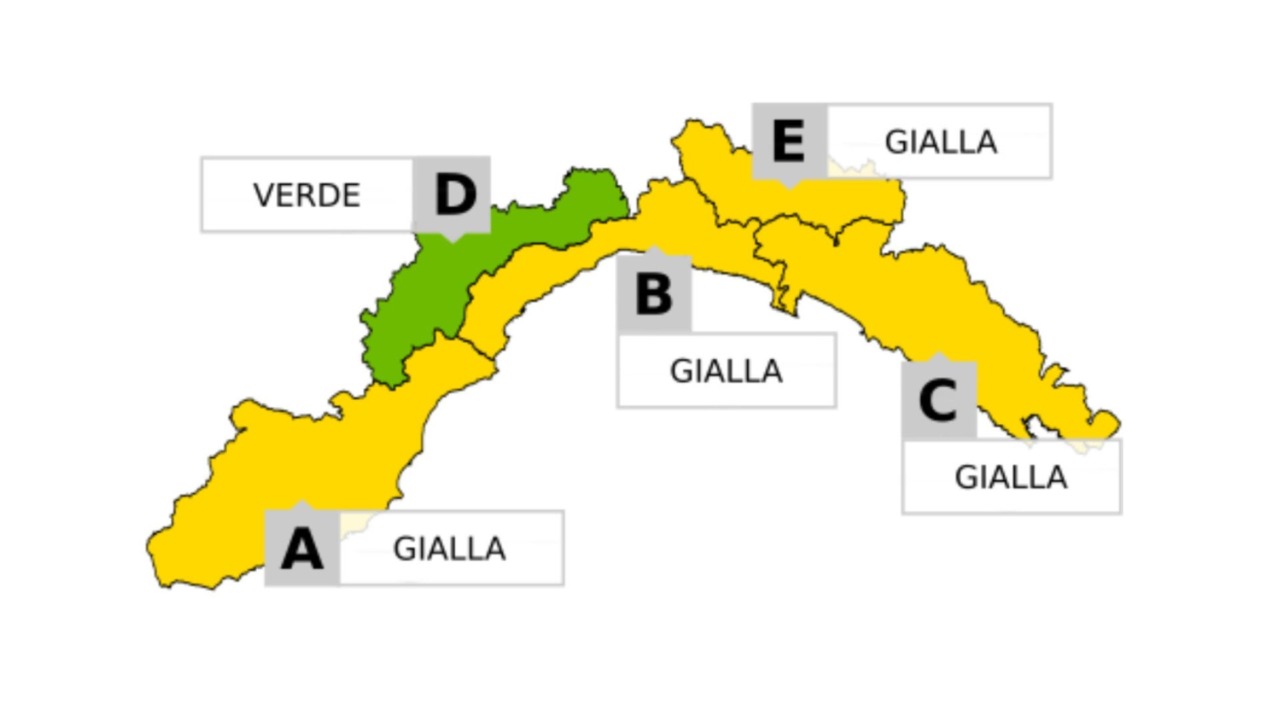 Mercoledì 7 ottobre allerta gialla per temporali da ponente a levante