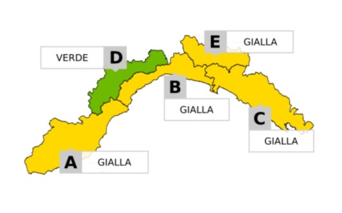 Mercoledì 7 ottobre allerta gialla per temporali da ponente a levante