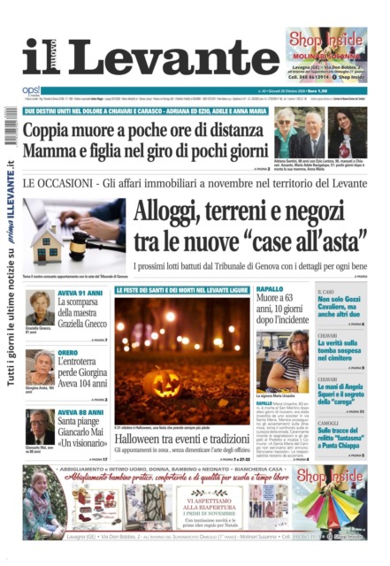 Il Nuovo Levante da oggi in edicola
