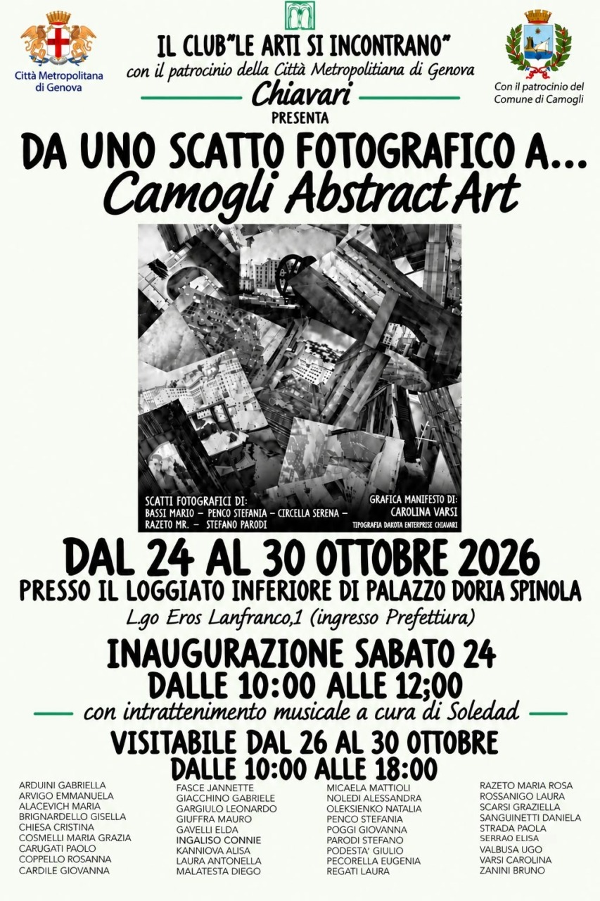 Camogli diventa arte astratta, la mostra approda a Palazzo Doria Spinola a Genova