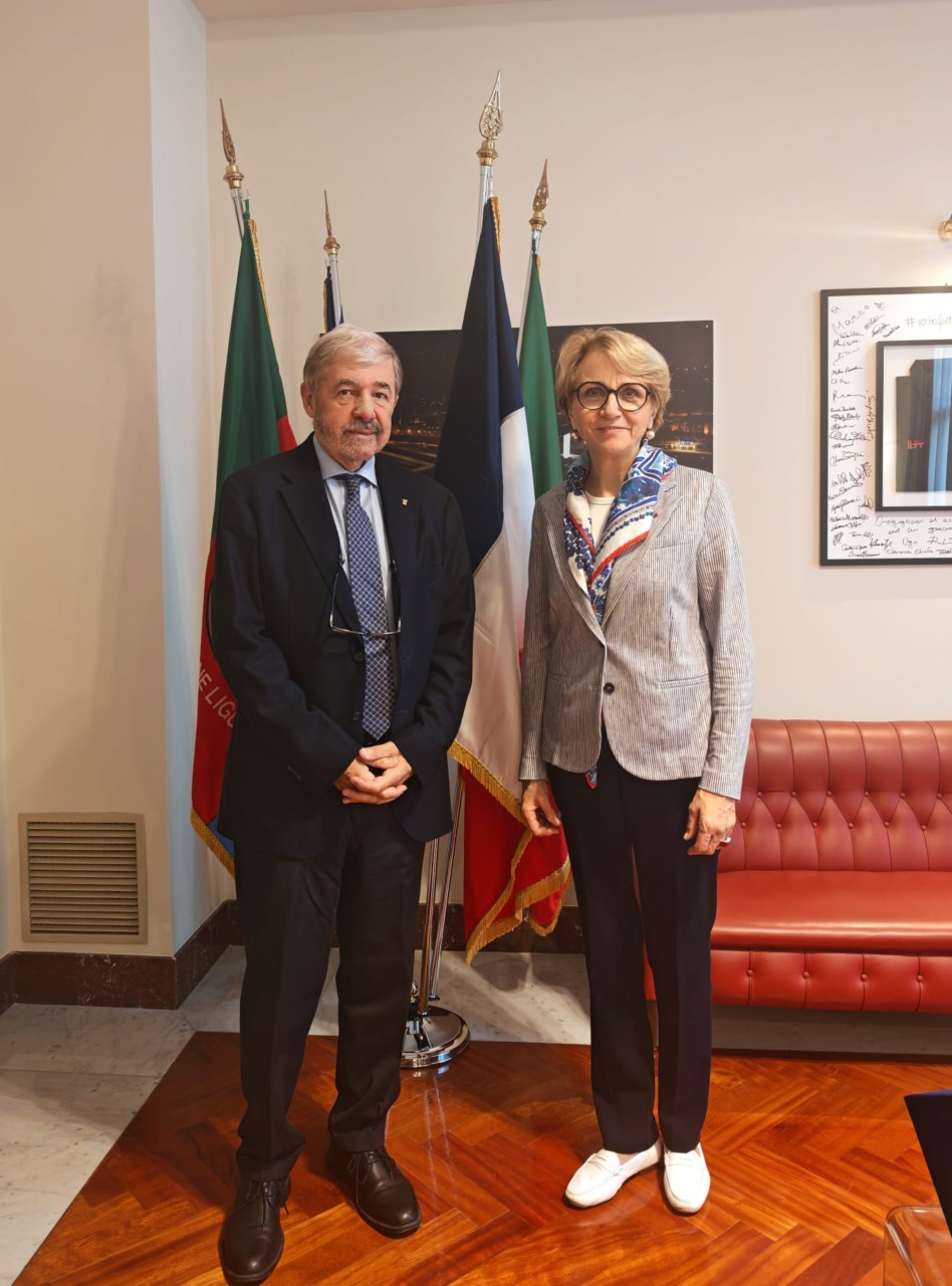 Incontro tra il presidente Marco Bucci e l’ambasciatrice di francese Anne-Marie Descôtes