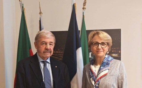 Incontro tra il presidente Marco Bucci e l’ambasciatrice di francese Anne-Marie Descôtes