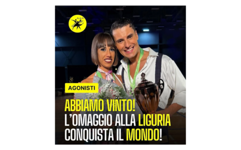 Dima e Nicole campioni del mondo di Show Dance a Toronto: quarto titolo con un omaggio alla Liguria
