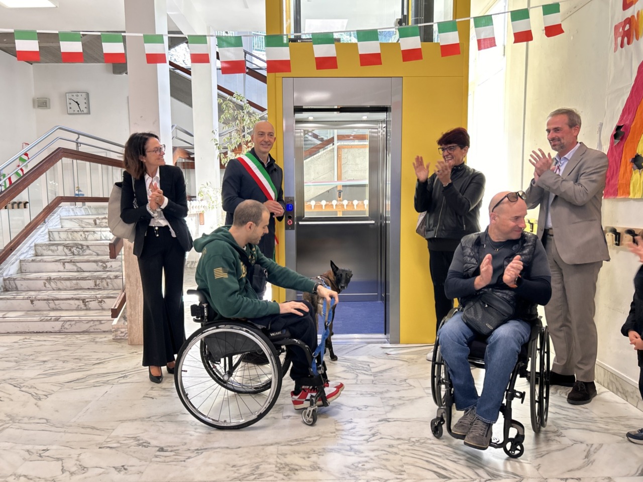 Inaugurato il nuovo ascensore alla scuola primaria Mazzini Est di Chiavari