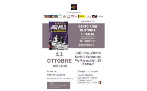 Cento anni di storia d’Italia: la presentazione del libro di Daniele Biacchessi a Chiavari