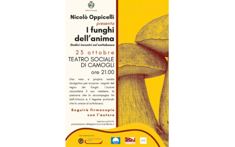 Camogli: Nicolò Oppicelli al Teatro Sociale con una serata alla scoperta dell’affascinante regno dei funghi