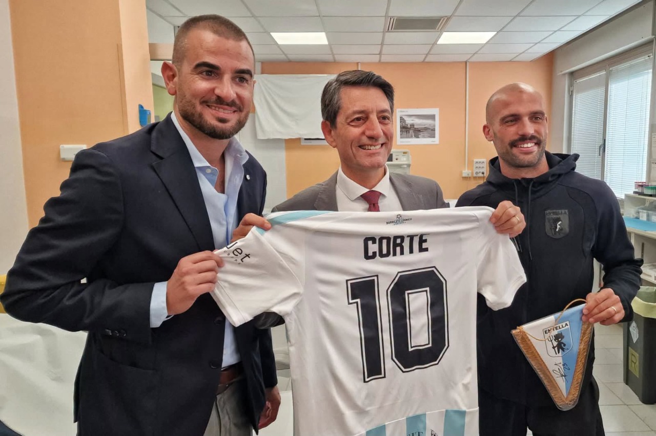 La Virtus Entella al Centro trasfusionale dell’ospedale di Lavagna