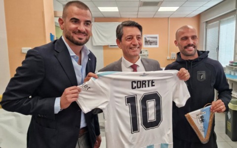 La Virtus Entella al Centro trasfusionale dell’ospedale di Lavagna